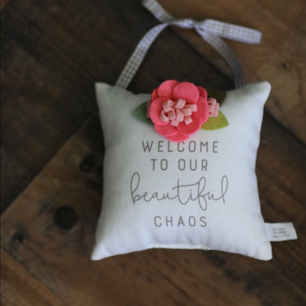welcome pillow door hanger
